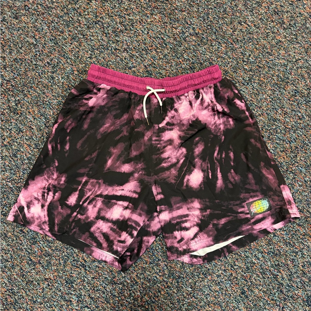 Slunks Purple Tie-Dye Athletic Shorts